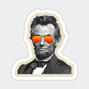 Low Poly Abe Lincoln with Sunglasses Magnet