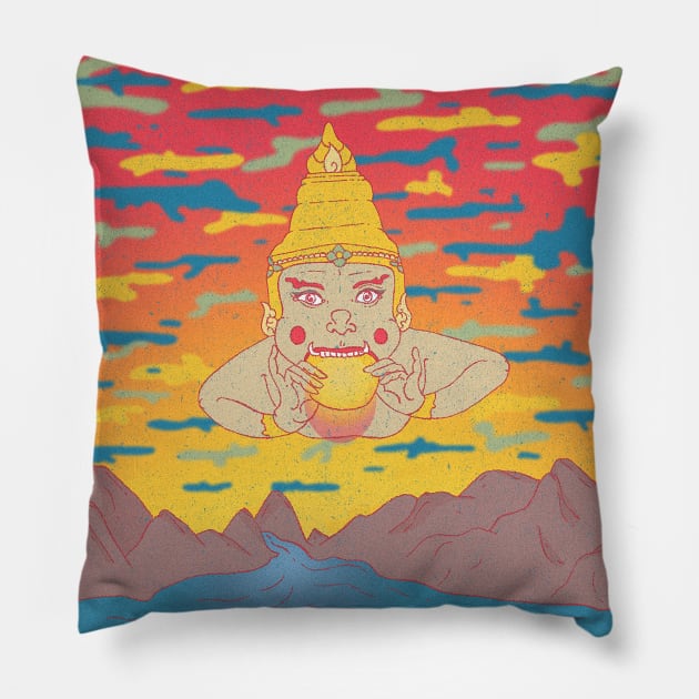 Dawn Pillow by Rubbish Cartoon