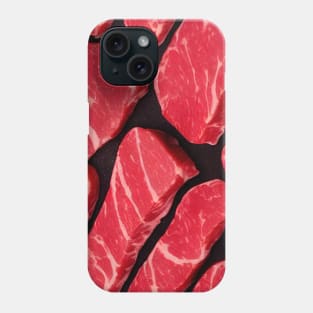 Fresh Steaks, seamless pattern. Phone Case