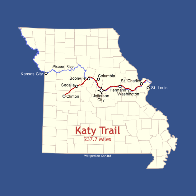 Route Map Design, The Katy Trail by numpdog