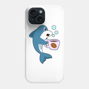 Dolphin Coffee Cup Phone Case