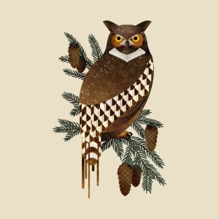 Horned Owl in the Pines T-Shirt