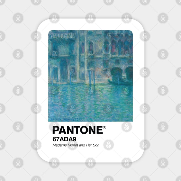 PANTONE MONET - PANTONE Palazzo da Mula, Venice (1908) by Claude Monet Poster Magnet by theartistmusician