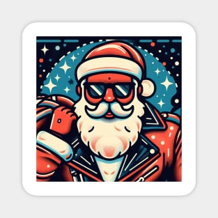 Funky Santa's Coming To Town Magnet