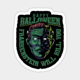 Halloween - Frankenstein Illustration Magnet