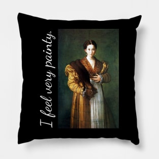 I'm feeling very painty.  The portrait of a young woman, Antea Pillow