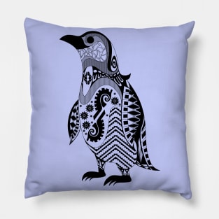 stylish penguin ecopop in mandala pattern Pillow