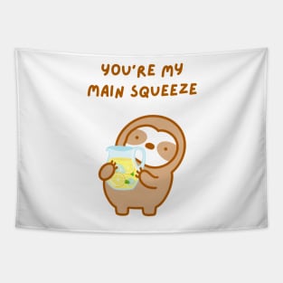 You’re My Main Squeeze Lemonade Sloth Tapestry