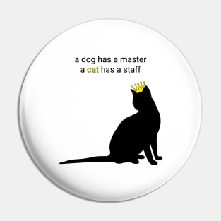 A cat has a staff gift Pin