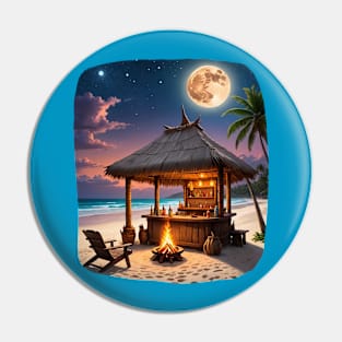 Nighttime Beach fun Pin