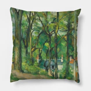 The Cote Saint-Denis in Pontoise by Paul Cezanne Pillow