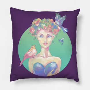 Stylish Easter Day watercolor Art Design Pillow