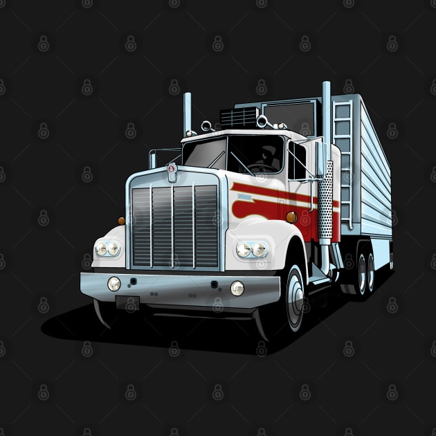 1976 Kenworth W900A in white by candcretro