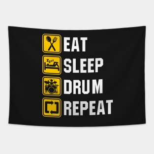 Eat Sleep Drum Repeat Tapestry