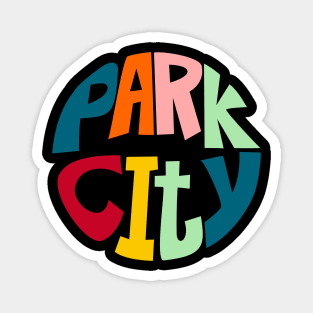 Park City Colorful Circle Graphic Magnet