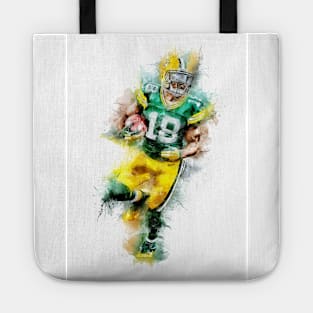 Football Player AWESOME abstract watercolor splatter artwork for all the GRIDIRON fans Tote