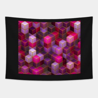 Cubic Shapes Pattern Tapestry