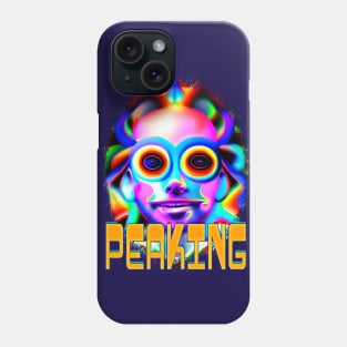 Peaking - Captioned (2)- Trippy Psychedelic Art Phone Case