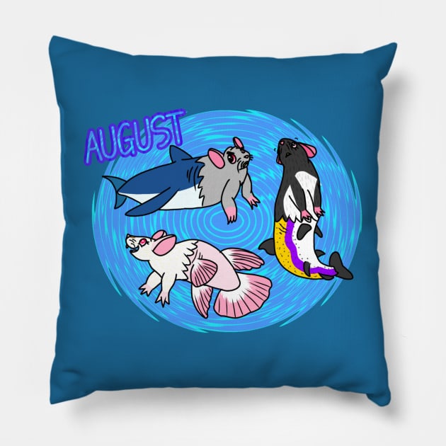 August Rats Pillow by Rad Rat Studios