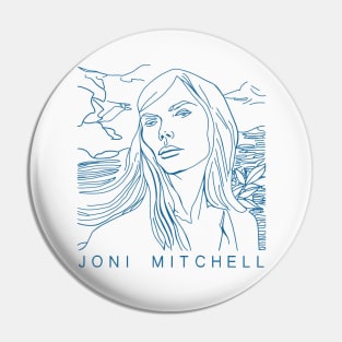 Joni Mitchell • Minimal Style Fan Art Design Pin