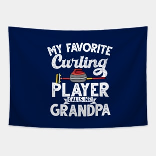 Curling grandpa My favorite curling player calls me grandpa curling Tapestry