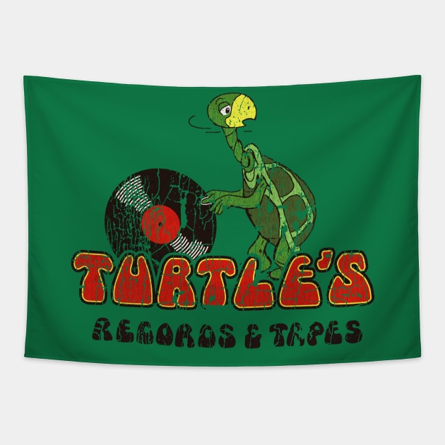 Turtle’s Records & Tapes // 70s Vintage Tapestry by Niko Neon