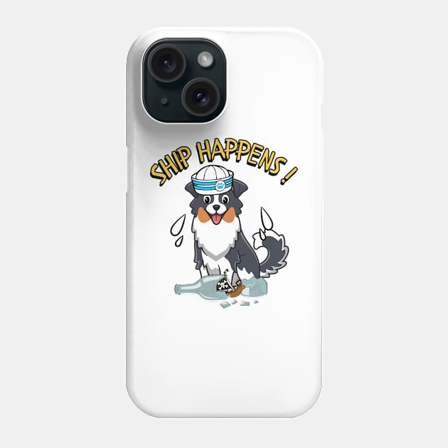 Ship Happens - Funny collie dog Phone Case by Pet Station