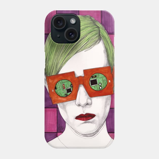 Circuit Girl Phone Case by paulnelsonesch