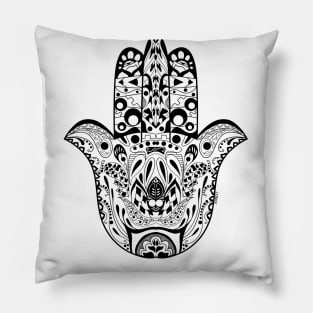 mandala mantra in buddha hand ecopop Pillow