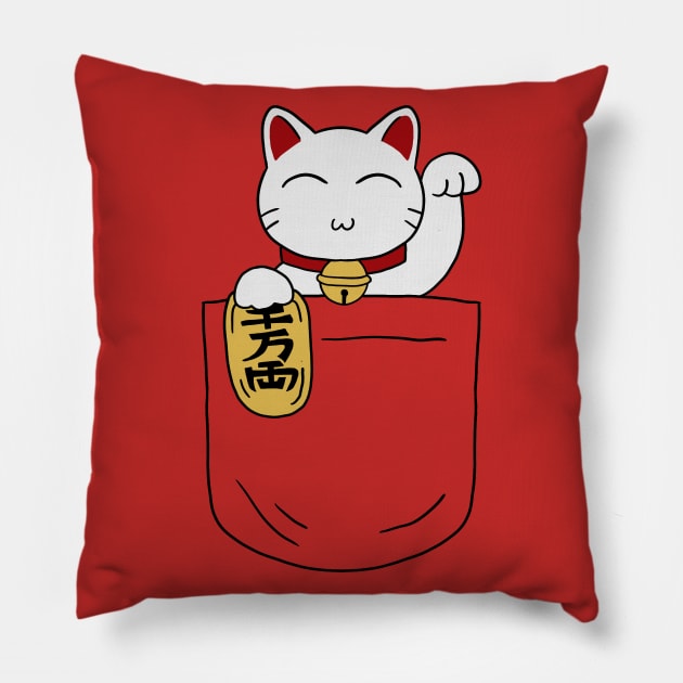 Maneki Neko Pocket Pillow by CCDesign