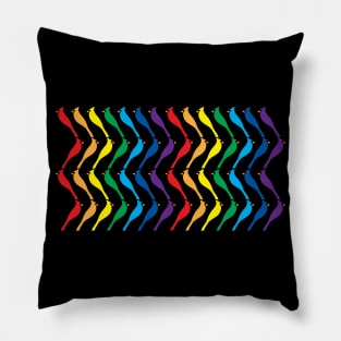 Cardinal rainbow wave Pillow