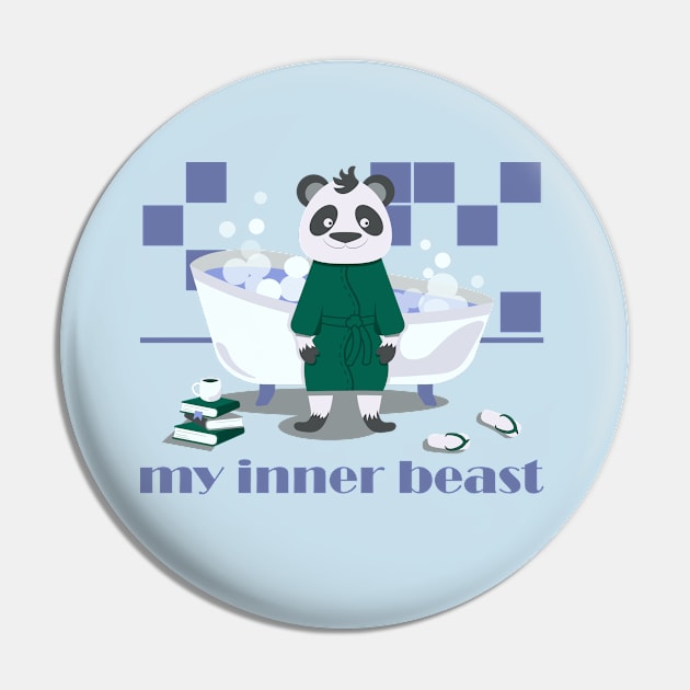 My inner beast panda washing in bathroom with foam and bubbles Pin by Cute-Design
