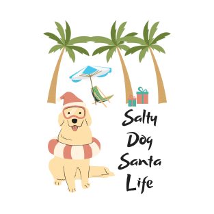 Salty Dog Santa Life Holiday Winter Dog T-Shirt