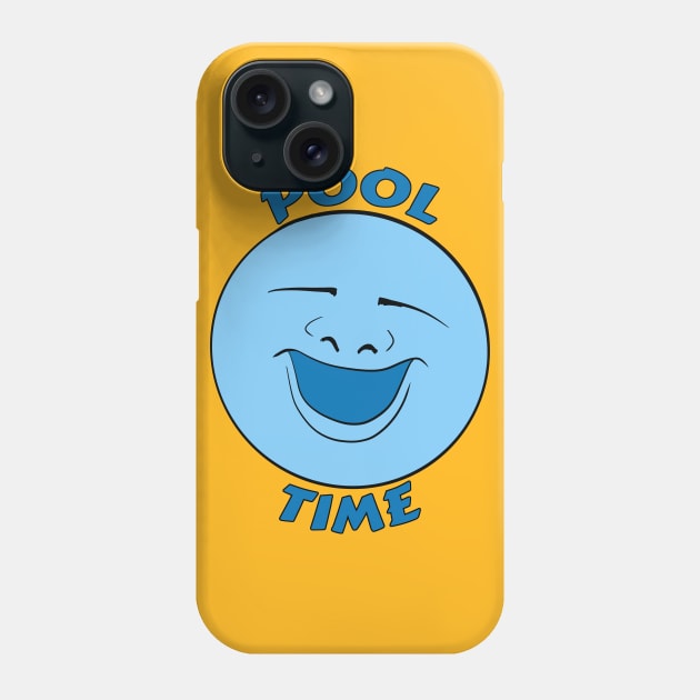 Pool Time Happy Blue Moon Face Phone Case by Turnersartandcrafts