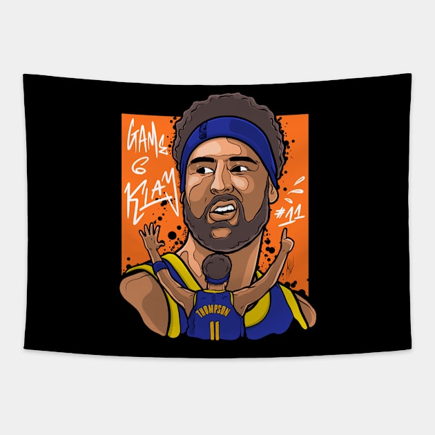 Game 6 Klay Tapestry by teeleoshirts