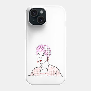 Elegant woman with a turban Phone Case