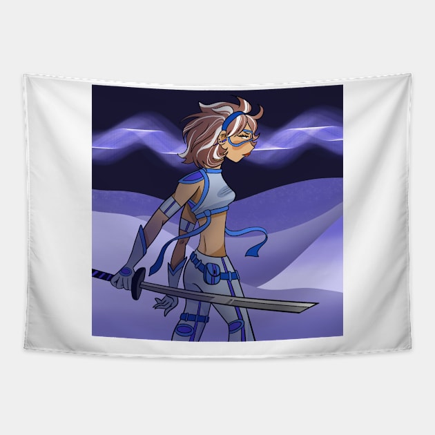 Sword Lady! Tapestry by Mqed