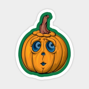 Halloween Blue Eye Pumpkin Magnet