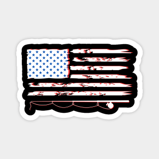 American Flag Fishing Magnet