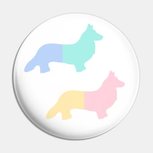 Pembroke Welsh Corgis - Pastel Colors Pin