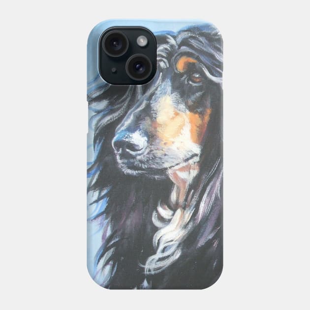 Afghan hound Fine Art Painting Phone Case by LASHEPARD