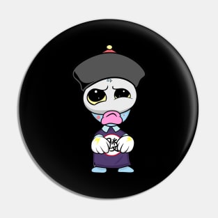 Dope cute skull ghost character illustration Pin