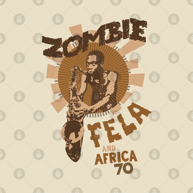 Fela Kuti's 'Zombie' Album Tribute: Psychedelic Afrobeat Illustration by Boogosh