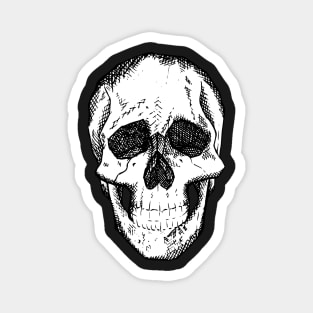 Crosshatch Skull by Skye Rain Art Magnet