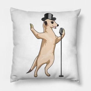 Meerkat Singer Microphone Music Pillow