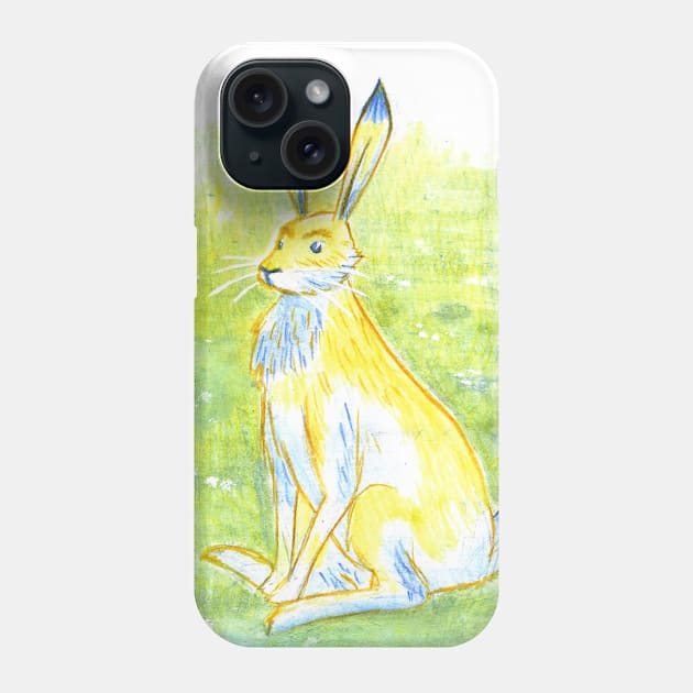 Technicolour wildlife - Hare Phone Case by NinaHah