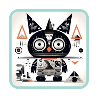 Tribal Robot Cat 2 T-Shirt