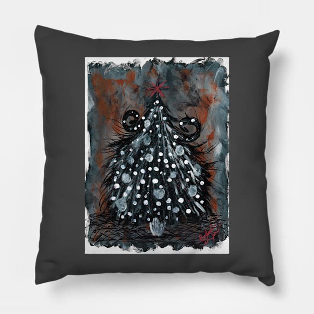 Macabre & Merry Pillow by Magic Bear Art by Michael D. Jones