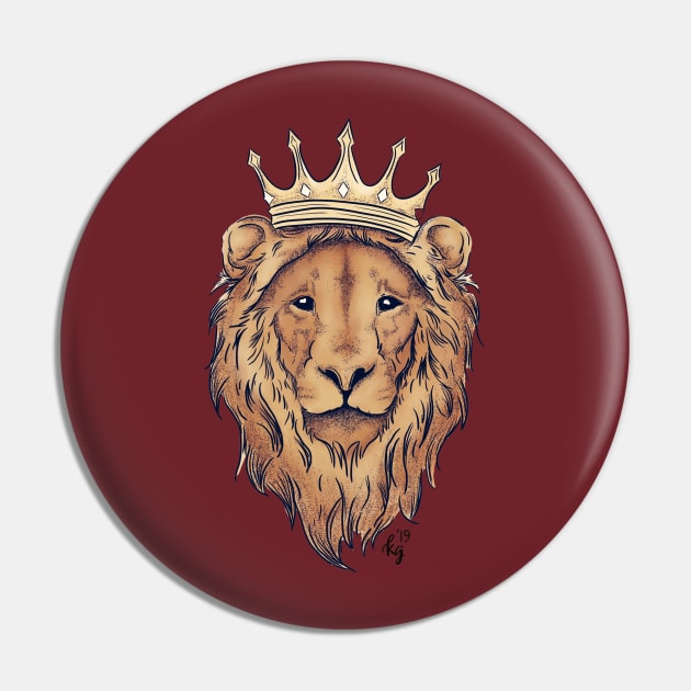 Liam the Lion (color) Pin by irishkate