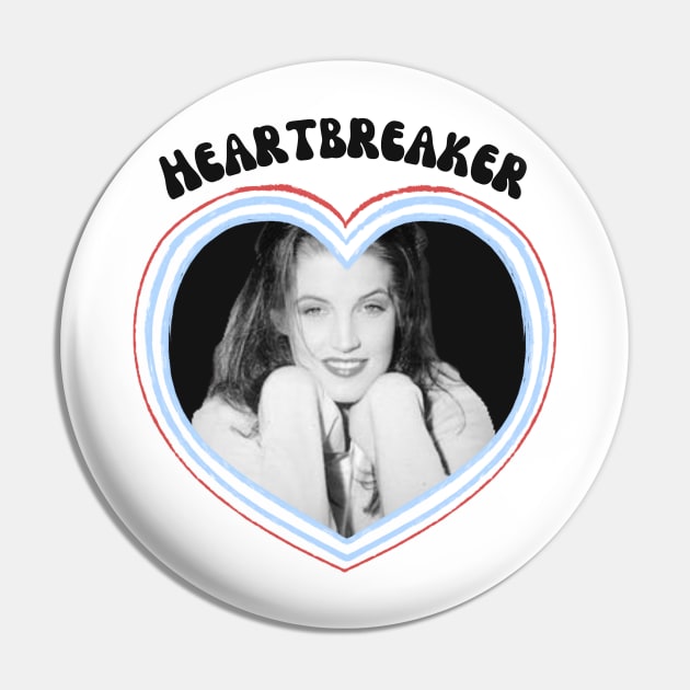 Lisa Marie Presley R.I.P Heartbreaker 1968- 2023 t shirt, coffee mug, hoodie, phone case, apparel T-Shirt Pin by Museflash